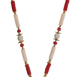 Hitech Sales Artificial Pearl and Bead Decorative Garland Mala for Pooja, Mandir, Home Decor, and Festivals | Multicolor Design with Pendant Hanging