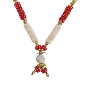 Hitech Sales Artificial Pearl and Bead Decorative Garland Mala for Pooja, Mandir, Home Decor, and Festivals | Multicolor Design with Pendant Hanging