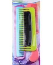 Hair Combs Set – Pack of 5 Unisex Combs for Men & Women | Includes Pocket,Wide Tooth Shampoo, Dressing, Handle & Ladies