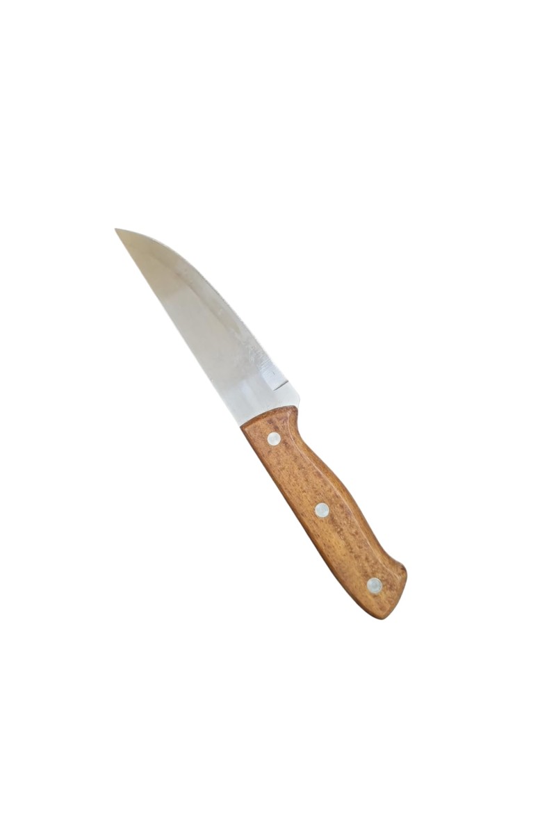 Stainless Steel Kitchen Knife with Wooden Handle – Sharp Multipurpose Chef Knife for Vegetables, Fruits & Meat Cutting