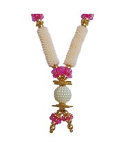 Hitech Sales Artificial Pearl and Bead Decorative Garland Mala for Pooja, Mandir, Home Decor, and Festivals | Multicolor Design with Pendant Hanging