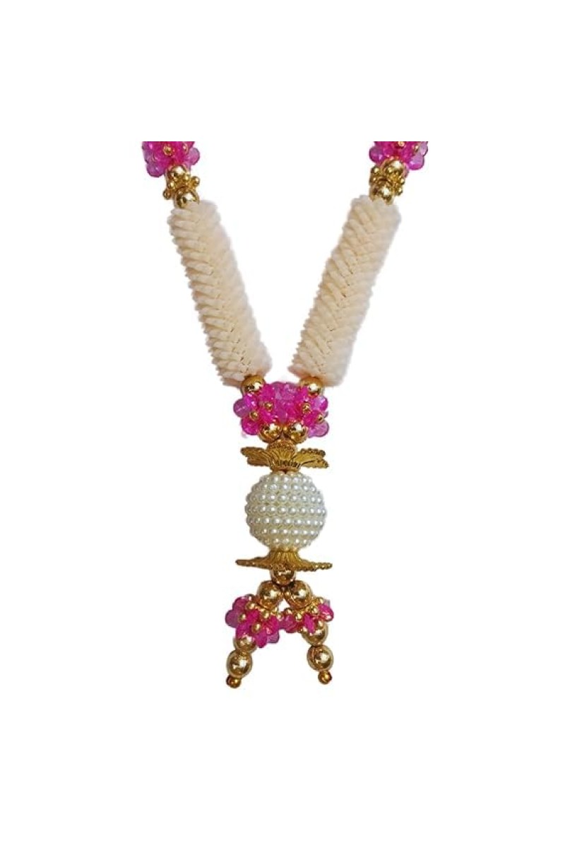 Hitech Sales Artificial Pearl and Bead Decorative Garland Mala for Pooja, Mandir, Home Decor, and Festivals | Multicolor Design with Pendant Hanging