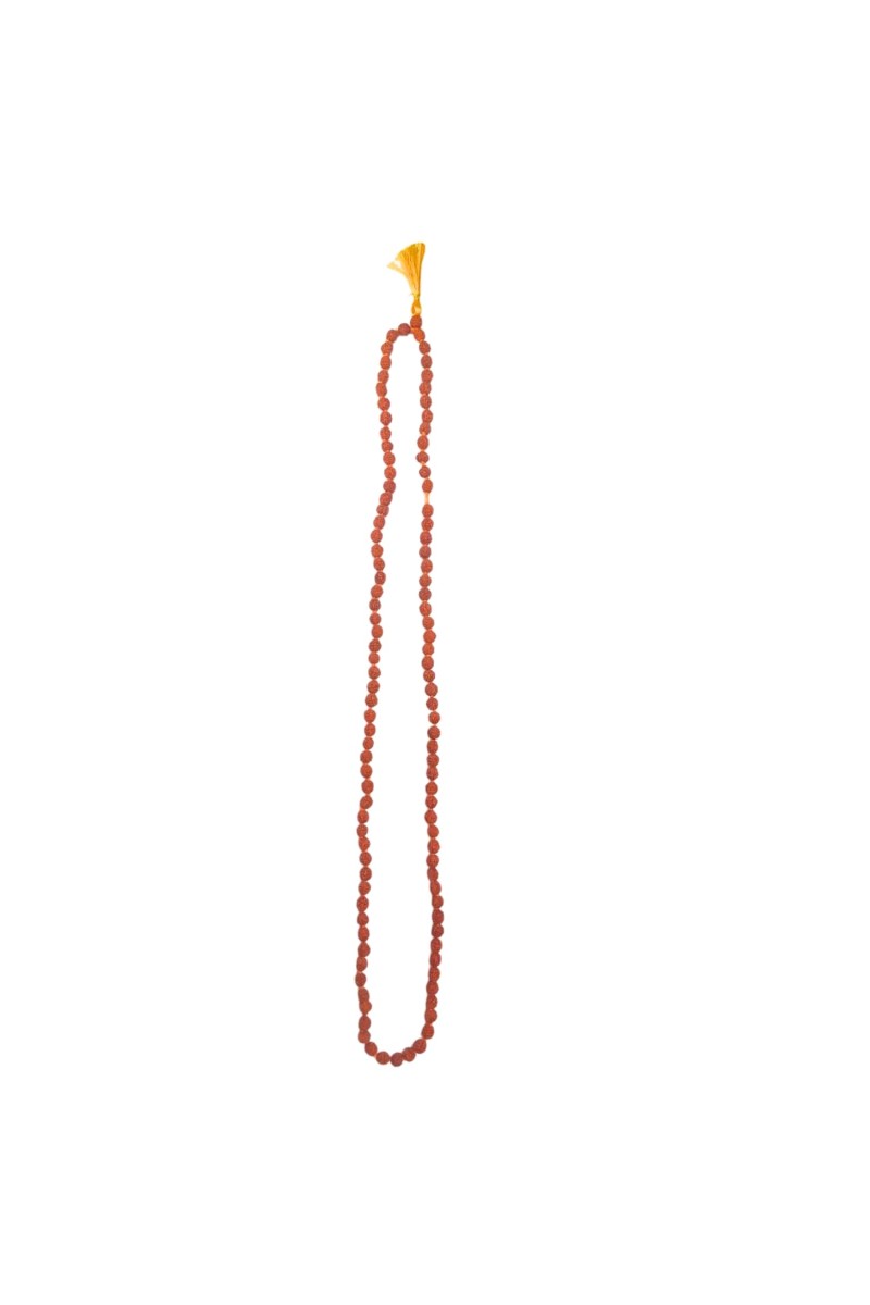 Natural Rudraksha Mala 108 Beads – Prayer Meditation Jaap Mala with Tassel for Men & Women Large (19.8inch/50cm)