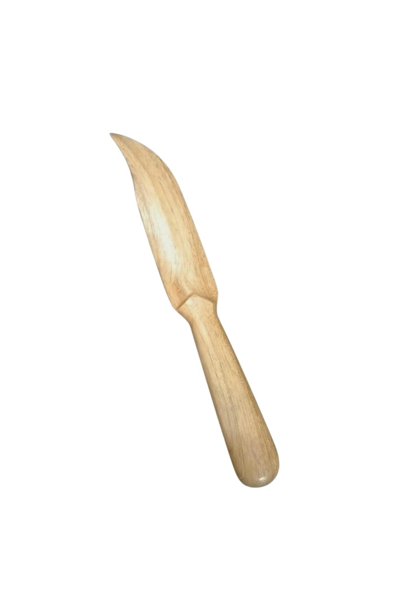Hand Carved Wooden Knife | Smooth Finished Wooden Butter Knife for Kitchen & Dining | Eco-Friendly, Safe Non-Scratch Kitchen Tool