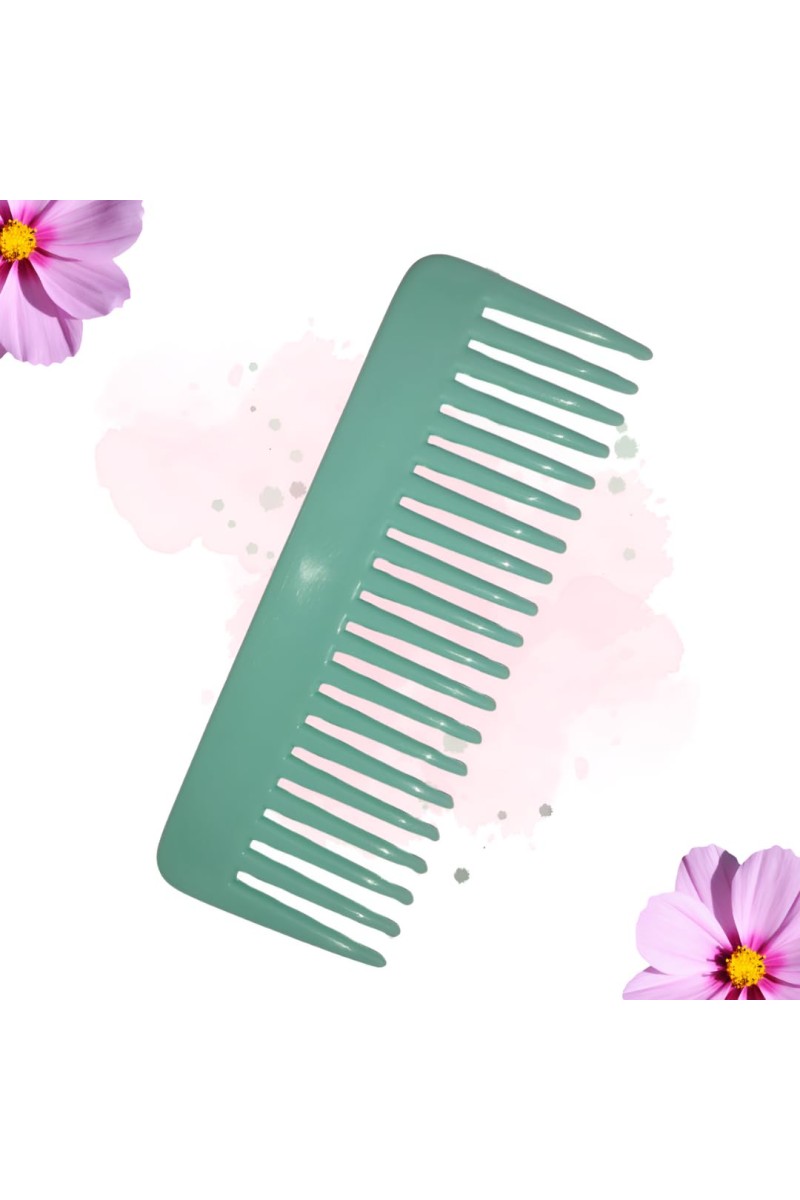 Hi Tech Sales Hair Wide Tooth Comb Detangling Frizz off detangler hair comb for Curly, long Hair & any type Hair, Wet, Dry. Shampoo Comb. Pack of 1 (Green)