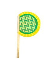 Handmade Bamboo Hand Fan (Hatpakha) – Traditional Hand-Painted Handheld Fan for Cool Air, Home Décor, Festivals & Puja | Eco-Friendly Travel Fan (14.5 × 8.2 cm) (Yellow)