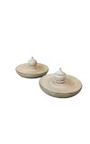 Handcrafted Wooden Dhoop Dani | Traditional Incense Burner with Lid – Natural Finish