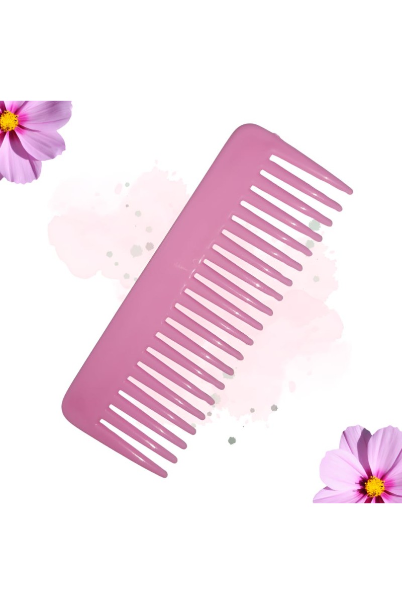 Hi Tech Sales Hair Wide Tooth Comb Detangling Frizz off detangler hair comb for Curly, long Hair & any type Hair, Wet, Dry. Shampoo Comb. Pack of 1 (Pink)