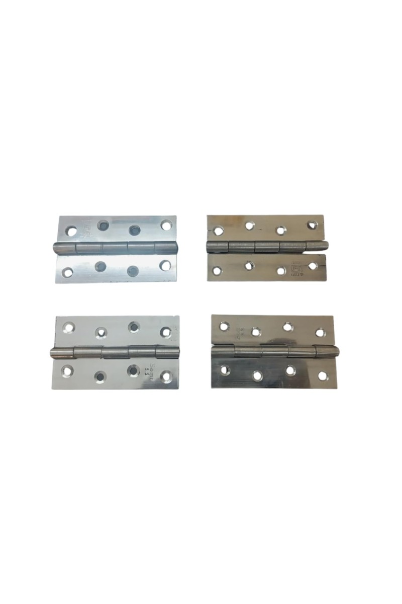 Stainless Steel Door Hinges – Heavy Duty Butt Hinges for Doors, Cabinets & Furniture | Rust-Resistant Smooth Movement | Pack of 4 (4x2.5 inch) (Medium)