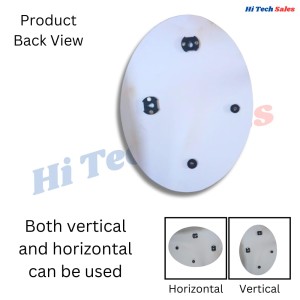 Hitech Sales Oval Wall Mounted Mirror 29.5 x 39 cm Modern Decorative Mirror for Bathroom, Living Room, or Bedroom (Vertical & Horizontal Use)