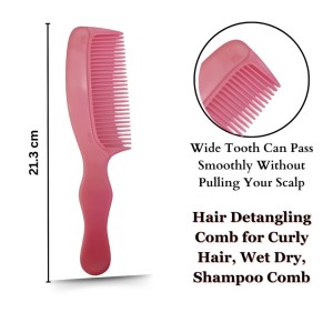 HiTech Sales Detangling Premium Dressing Hair Comb for Men,Women Comb | Detangling Frizz off detangler hair comb for Curly, long Hair & any type Hair Pack of 1 (Pink)