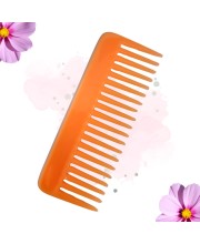 Hi Tech Sales Hair Wide Tooth Comb Detangling Frizz off detangler hair comb for Curly, long Hair & any type Hair, Wet, Dry. Shampoo Comb. Pack of 1 (Orange)