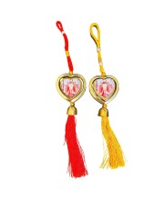 Indian Art Crafts Hanging Charm Plastic Multicoloured Ethnic Decorative Ornament Home Decor 12.inch/2.5 centimetres,13.5/2.5 centimtres.