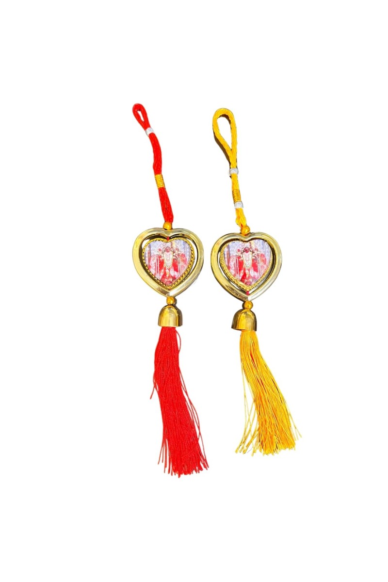 Indian Art Crafts Hanging Charm Plastic Multicoloured Ethnic Decorative Ornament Home Decor 12.inch/2.5 centimetres,13.5/2.5 centimtres.