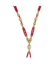 Handmade Moti Mala Artificial Multicolor Pearl Garland | Decorative Haar for God Idol, Temple & Home Décor (16 inch)