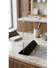 Clear Acrylic Photo Frame Stand | Transparent Crystal Photo Holder for Table & Desk Display | Modern Minimalist Picture Frame for Home, Office & Tabletop Photo Stand (5x7 size).