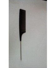 HiTech Sales Professional Hair Tail Carbon Comb Salon Salon Style Cutting Comb Stainless Steel Spiked Hairdressing Anti Static Heat Resistant Design Hair Styling Tool Curly, long Hair & any type Hair Pack of 1