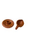 Handcrafted Terracotta Dhoop Daani Stand with Diya Pradeep - Traditional Indian Incense Holder & Oil Lamp for Pooja, Meditation, and Home Decor, Religious Rituals