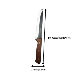Stainless Steel Kitchen Knife with Wooden Handle – Razor Sharp Multipurpose Chef Utility Knife for Cutting, Slicing & Chopping (Large) Stainless Steel Kitchen Knife with Wooden Handle – Razor Sharp Multipurpose Chef Utility Knife for Cutting, Slicing & Chopping (Large)