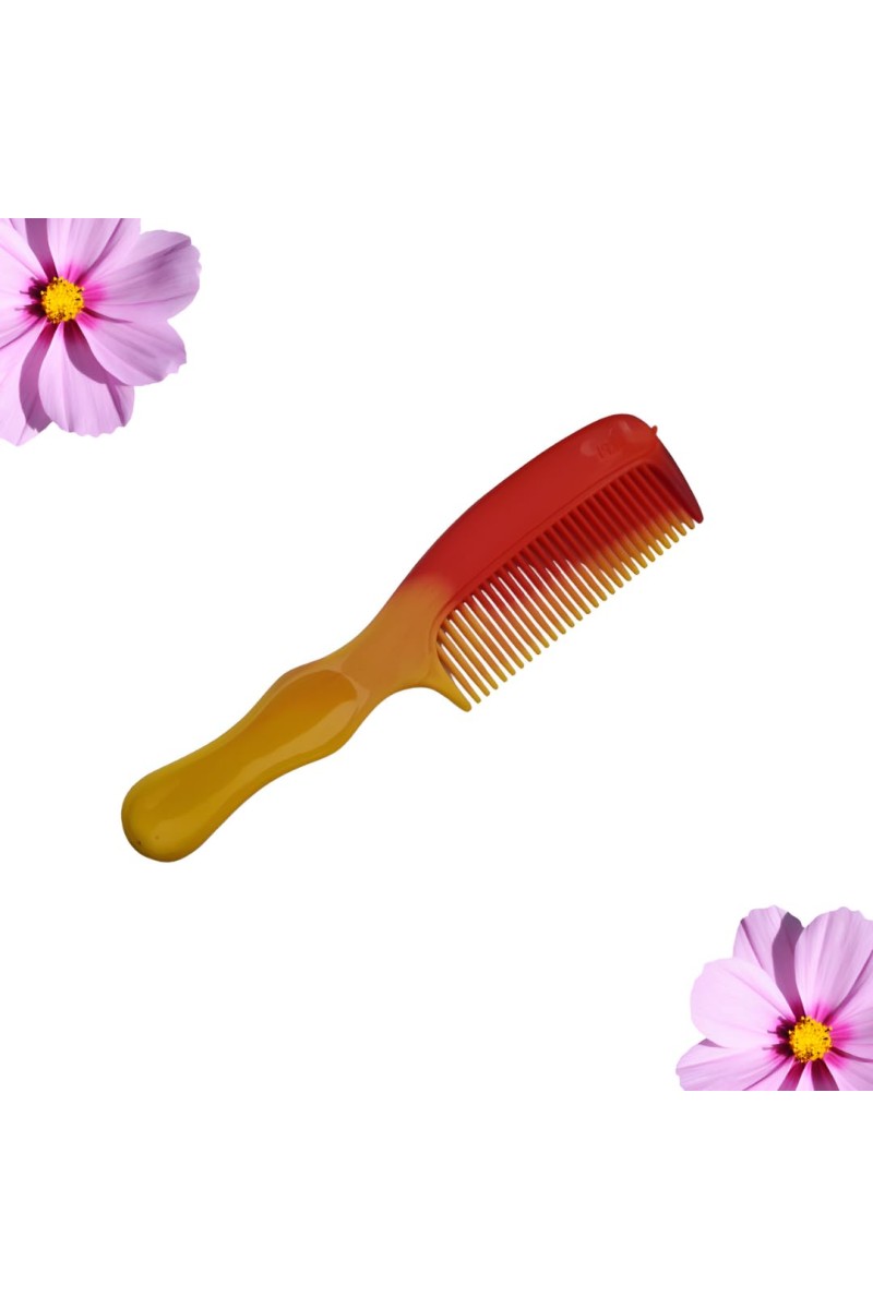 HiTech Sales Detangling Premium Dressing Hair Comb for Men,Women Comb | Detangling Frizz off detangler hair comb for Curly, long Hair & any type Hair Pack of 1 (Red - Yellow)