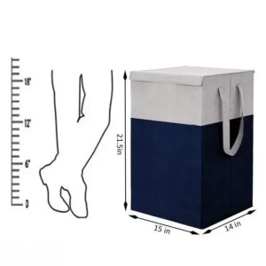 Foldable Laundry Basket with Lid & Handles – Collapsible Storage Hamper for Clothes, Toys & Dirty Laundry – Durable Fabric Organizer Bag for Home, Bedroom & Bathroom Use