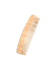 Natural Wooden Hair Comb | Curved Wood Comb for Smooth Detangling | Anti-Static, Gentle Scalp Massage Comb for Men & Women (small)