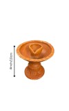 Clay Terracotta Diya for Puja & Diwali | Handmade Earthen Oil Lamp for Home Temple, Festival & Spiritual Décor (23inch/7.5cm)