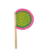 Handmade Bamboo Hand Fan (Hatpakha) – Traditional Hand-Painted Handheld Fan for Cool Air, Home Décor, Festivals & Puja | Eco-Friendly Travel Fan pink (14.5 × 8.2 cm)