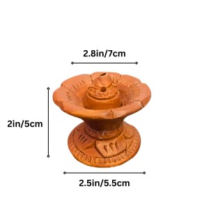 Handmade Terracotta Dhoop Dani for Puja | Clay Incense Burner for Dhoop | Traditional Mitti Dhoop Stand for Home Temple & Mandir