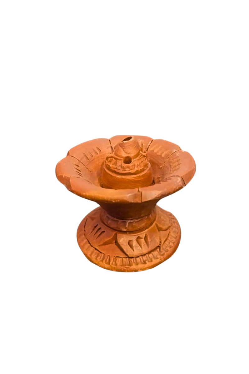 Handmade Terracotta Dhoop Dani for Puja | Clay Incense Burner for Dhoop | Traditional Mitti Dhoop Stand for Home Temple & Mandir
