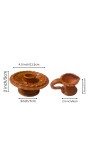 Handcrafted Terracotta Dhoop Daani Stand with Diya Pradeep - Traditional Indian Incense Holder & Oil Lamp for Pooja, Meditation, and Home Decor, Religious Rituals
