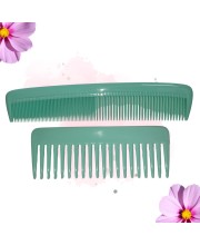 Hi Tech Sales Green Dressing Hair Comb & Wide Tooth Shampoo Comb for Men & Women | Pack of 2 (Green)