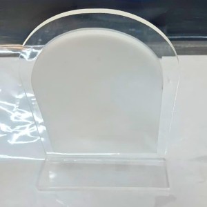 Acrylic Table Photo Frame with Dakshineswar Ma Kali Image – Clear Transparent Stand Frame for Home Temple, Office Desk, Study Table & Car Dashboard – Decorative Spiritual Puja Gift Item