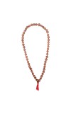 HiTechMart 5 Mukhi Rudraksha Mala Hindu Prayer Meditation Rosary with Red Tassel