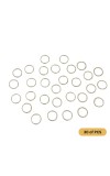 Round Stainless Steel Split Rings for Craft & Jewelry Making (30 Pcs) | Strong Jump Rings for Keychains, DIY Projects, Art & Repair Work – Silver Finish