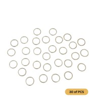 Round Stainless Steel Split Rings for Craft & Jewelry Making (30 Pcs) | Strong Jump Rings for Keychains, DIY Projects, Art & Repair Work – Silver Finish
