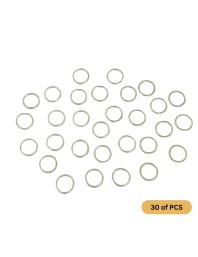 Round Stainless Steel Split Rings for Craft & Jewelry Making (30 Pcs) | Strong Jump Rings for Keychains, DIY Projects, Art & Repair Work – Silver Finish