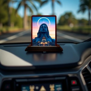 Car Desk/Table Top Lord Shiva Wooden Photo Stand 3x4 Inches, Compact & Stylish Spiritual Display For Car, Home & Office (Pack Of 1) (F14620) Car Desk/Table Top Lord Shiva Wooden Photo Stand 3x4 Inches, Compact & Stylish Spiritual Display For Car, Home & Office (Pack Of 1) (F14620)