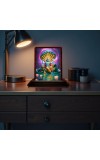 Car Desk/Table Top Lord Vishnu Wooden Photo Stand 3x4 Inches, Compact & Stylish Spiritual Display For Car, Home & Office (Pack Of 1) (F14605)