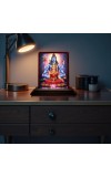 Car Desk/Table Top Lord Shiva And Sadhguru Wooden Photo Stand 3x4 Inches, Compact & Stylish Spiritual Display For Car, Home & Office (Pack Of 1) (F14619)