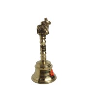 Brass Nandi Ghanti Ganti Bell for Home Mandir Puja 4 inch Brass Bell puja Religious Ceremonies Small Temple Rituals Religious inches