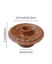 Handcrafted Terracotta Padma (Lotus) Incense Stick/Agarbatti Holder – Pooja Decor & Room Fragrance Enhancer
