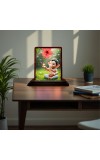 Car Desk/Table Top Lord Ganesha Wooden Photo Stand 3x4 Inches, Compact & Stylish Spiritual Display For Car, Home & Office (Pack Of 1) (F14394)