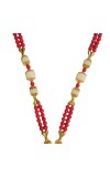 Handmade Moti Mala Artificial Multicolor Pearl Garland | Decorative Haar for God Idol, Temple & Home Décor (16 inch)