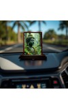 Car Desk/Table Top Lord Buddha Wooden Photo Stand 3x4 Inches, Compact & Stylish Spiritual Display For Car, Home & Office (Pack Of 1) (F14448)