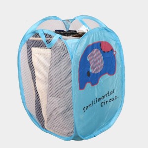 Premium PVC Laundry Basket – Lightweight, Foldable, and Durable – Waterproof & Easy to Clean – Ideal for Laundry, Storage, or Organizing – (Sky Blue)