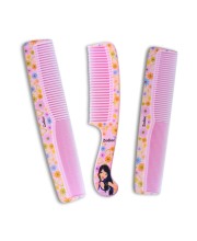Hitech Sales Floral Hair Comb Set 3-Piece for Women and Girls Durable & Stylish Grooming Essentials (Color may vary)