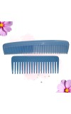 Hi Tech Sales Green Dressing Hair Comb & Wide Tooth Shampoo Comb for Men & Women | Pack of 2 (Sky)