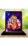 Car Desk/Table Top Lord Vishnu Lakshmi Wooden Photo Stand â€“ 3x4 Inches, Compact & Stylish Spiritual Display For Car, Home & Office (Pack Of 1) (F14441)