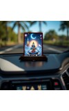 Car Desk/Table Top Lord Shiva Wooden Photo Stand 3x4 Inches, Compact & Stylish Spiritual Display For Car, Home & Office (Pack Of 1) (F14623)